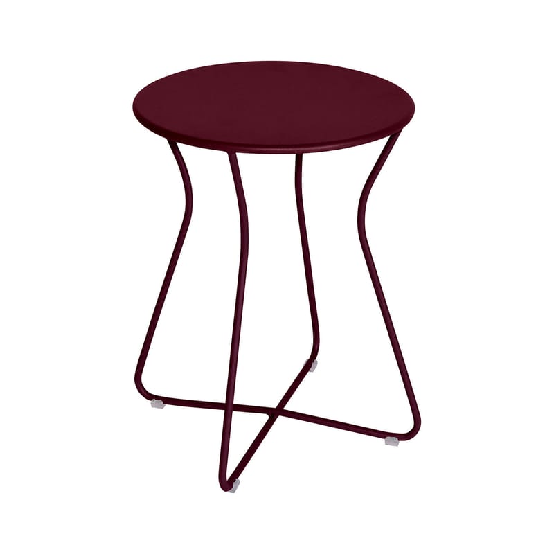 Mobilier - Tables basses - Tabouret Cocotte métal violet / Table d\'appoint - H 45 cm - Fermob - Cerise noire - Acier