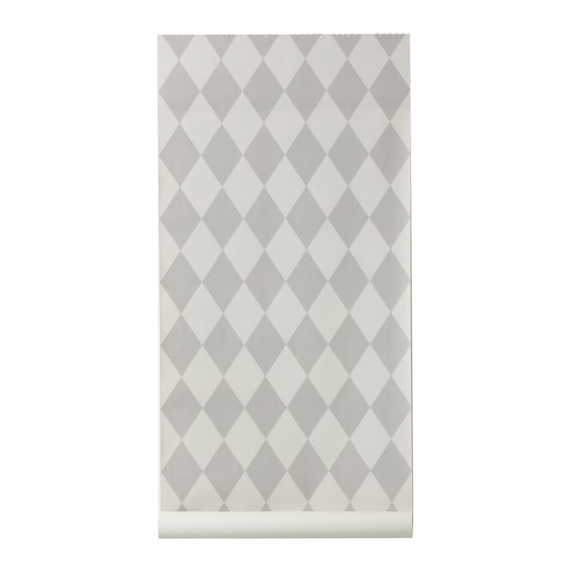 Dekoration - Stickers und Tapeten - Tapete Harlequin textil grau - Ferm Living - Grau und hellgrau - Vliestapete