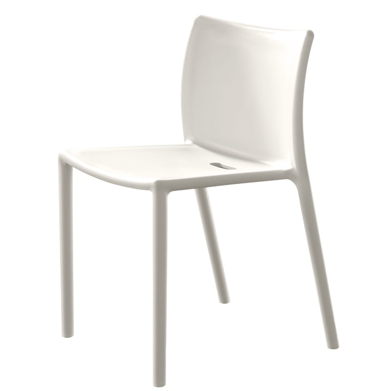 Mobilier - Chaises, fauteuils de salle à manger - Chaise empilable Air-Chair blanc / Jasper Morrison, 2000 - Magis - Blanc - polypropylène chargé fibre de verre