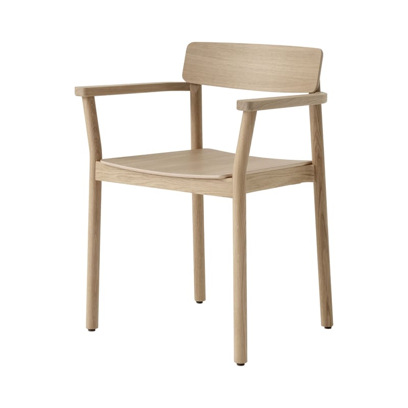 Mobilier - Chaises, fauteuils de salle à manger - Fauteuil empilable Betty TK10 bois naturel - &tradition - Chêne - Chêne massif, Contreplaqué