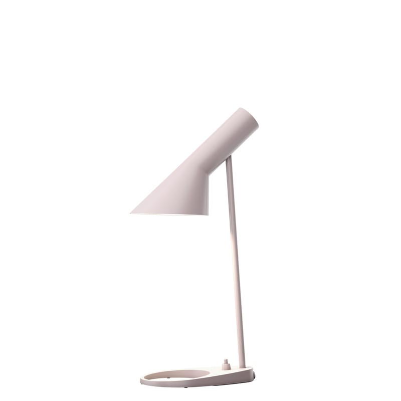 Luminaire - Lampes de table - Lampe de table AJ Mini métal rose / H 43 cm - Orientable / Arne Jacobsen, 1957 - Louis Poulsen - Rose pâle - Acier, Zinc