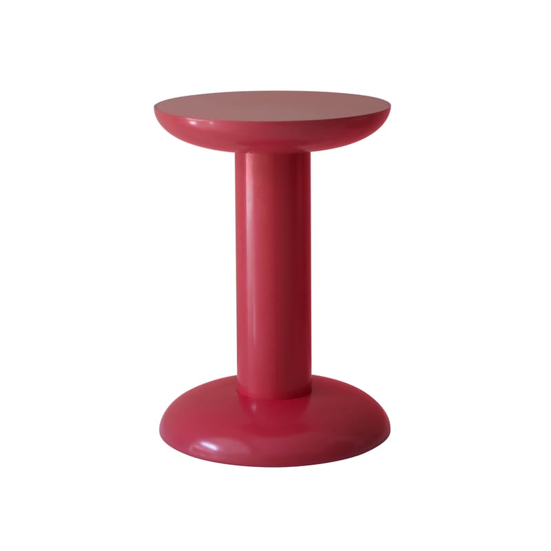 Mobilier - Tables basses - Table d\'appoint Thing métal rouge / Tabouret - By George Sowden / Alu recyclé - raawii - Rouge Carmin - Aluminium recyclé