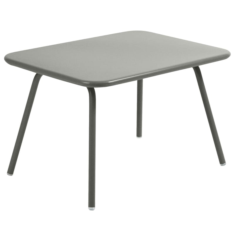 Mobilier - Tables basses - Table enfant Luxembourg Kid métal vert gris / 75 x 55 cm - Fermob - Romarin - Acier laqué