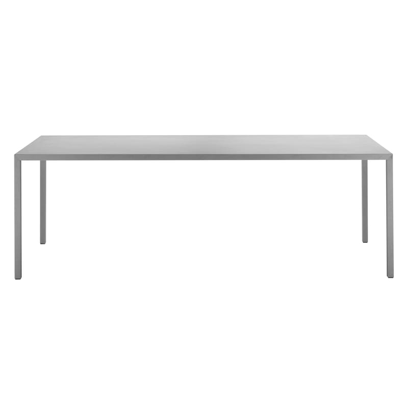 Mobilier - Tables - Table rectangulaire Tense Material pierre gris / 90 x 200 cm - Pierre - MDF Italia - Pierre grise - Panneau composite, Placage pierre reconstituée