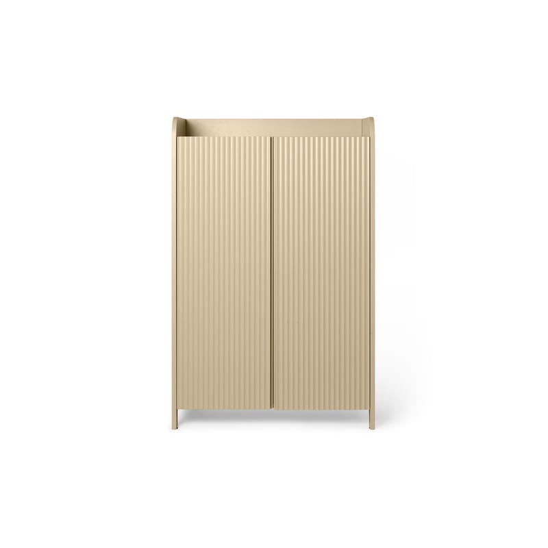 Möbel - Möbel für Kinder - Ablage Sill holz beige / L 70 x H 110 cm - MDF genutet - Ferm Living - Kaschmir-beige - mitteldichte bemalte Holzfaserplatte