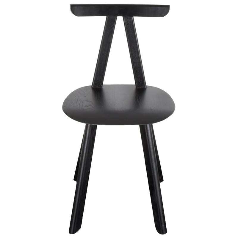 Mobilier - Chaises, fauteuils de salle à manger - Chaise Juka bois noir / Chêne massif - ENOstudio - Noir - Chêne massif teinté