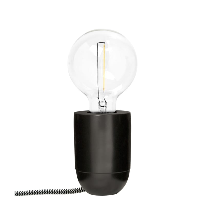 Luminaire - Lampes de table - Lampe de table Nara métal noir / Applique - H 10 cm - Pop Corn - Noir mat - Laiton massif peint