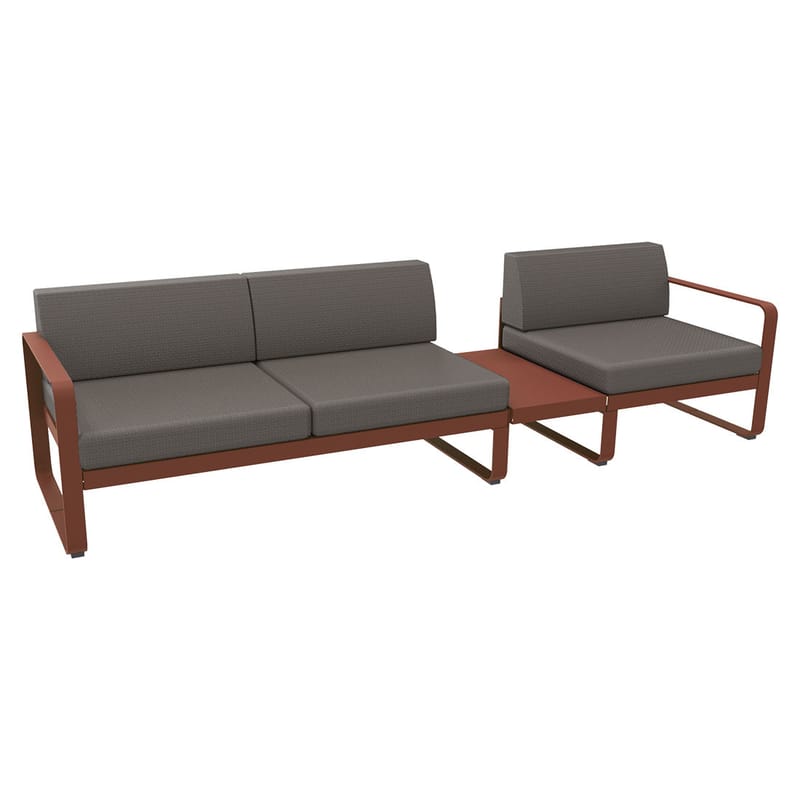 Fermob Bellevie Modular garden sofa ochre red grey taupe Made