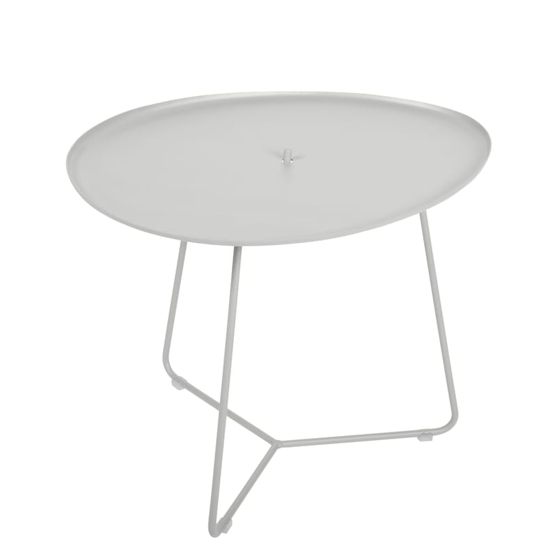 Mobilier - Tables basses - Table basse Cocotte métal gris / L 55 x H 43,5 cm - Plateau amovible - Fermob - Gris métal - Acier peint