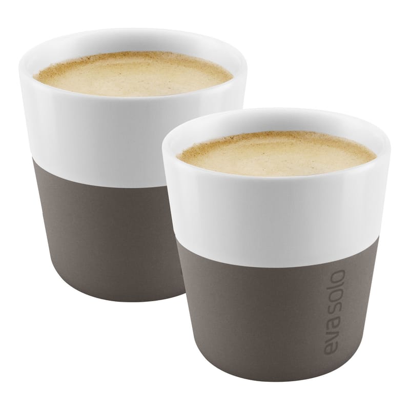 Table et cuisine - Tasses et mugs - Tasse à espresso  céramique beige / Set de 2 - 80 ml - Eva Solo - Taupe - Porcelaine, Silicone