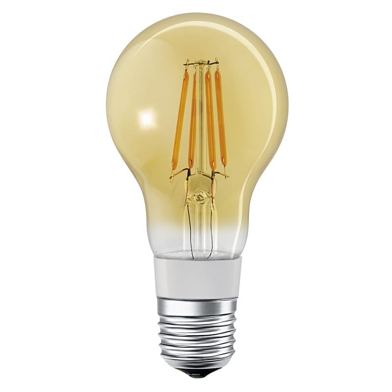 Luminaire - Ampoules et accessoires - Ampoule LED E27 connectée  verre or / Smart+ - Filaments Stardard 5,5W=45W - Ledvance - Or - Verre