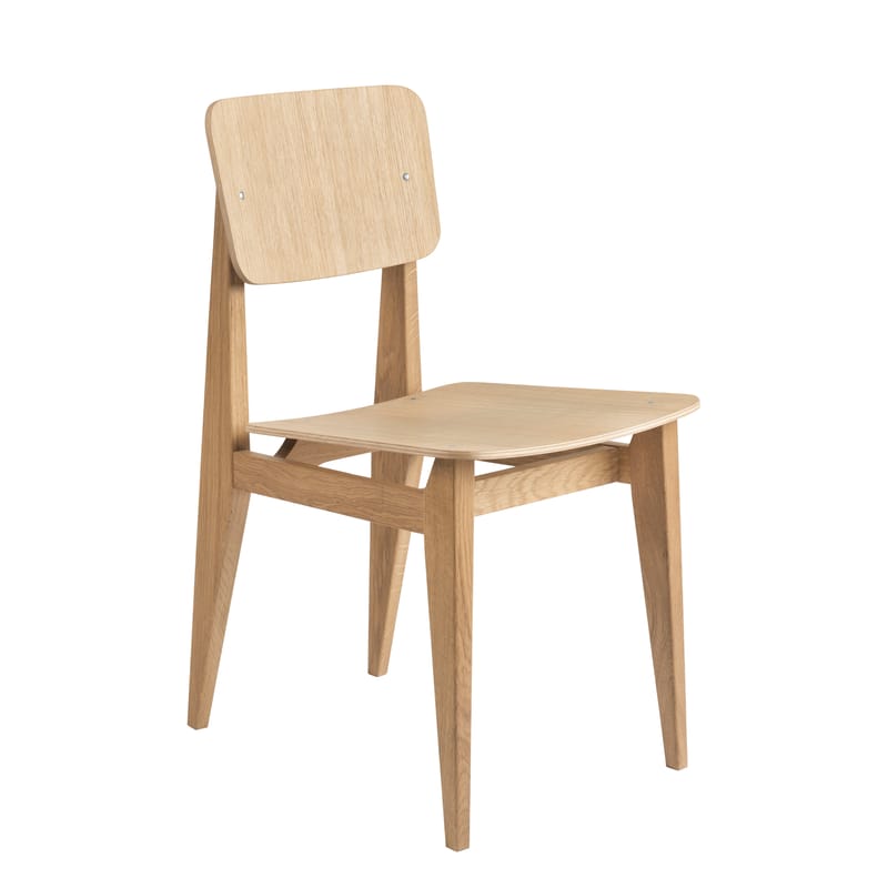 Mobilier - Chaises, fauteuils de salle à manger - Chaise C-Chair bois naturel / Contreplaqué - Réédition 1947 - Gubi - Chêne - Chêne massif, Contreplaqué de chêne