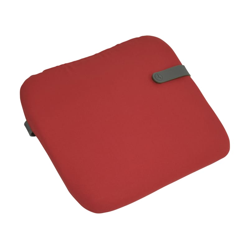 Décoration - Coussins - Galette de chaise Color Mix tissu rouge / 41 x 38 cm - Fermob - Rouge candy - Mousse, PVC, Tissu acrylique