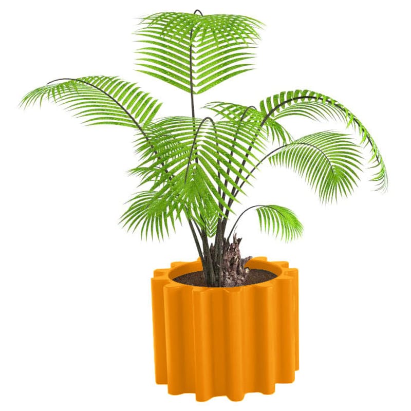 Jardin - Pots et plantes - Pot de fleurs Gear plastique orange - Slide - Orange - polyéthène recyclable