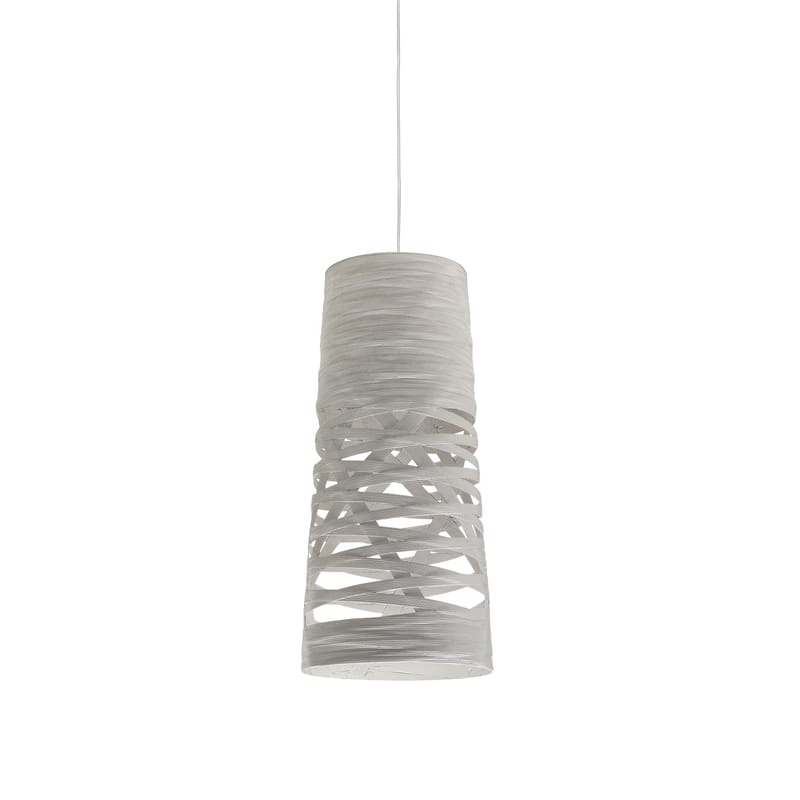 Luminaire - Suspensions - Suspension Tress Mini plastique blanc / Ø 20 cm x H 43 cm - Marc Sadler, 2009 - Foscarini - Blanc - Fibre de verre, Matériau composite