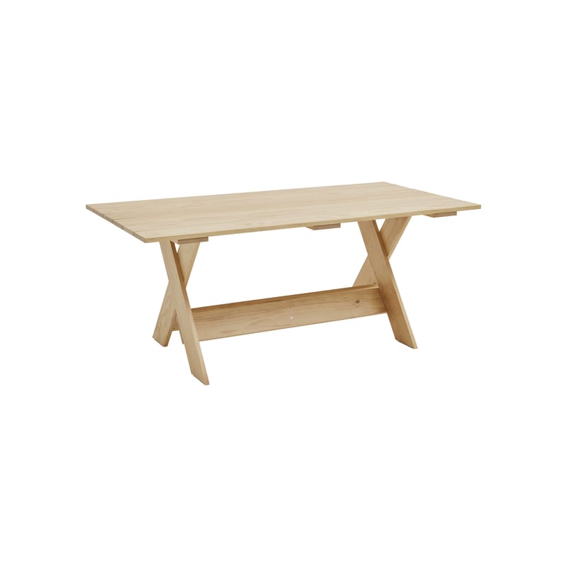 Jardin - Tables de jardin - Table rectangulaire Crate Outdoor bois naturel / Gerrit Rietveld, 1934 - 180 x 89,5 cm - Hay - Pin naturel - Pin massif laqué