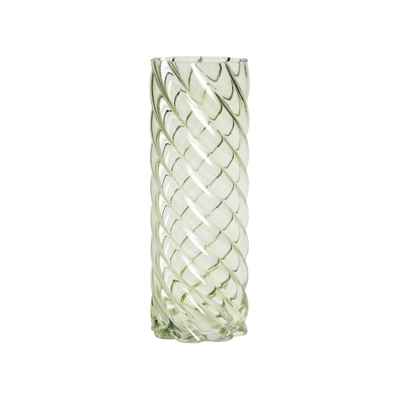 Décoration - Vases - Vase Marshmallow verre vert / Ø 12 x H 33 cm - & klevering - Vert / Ø 12 x H 33 cm - Verre