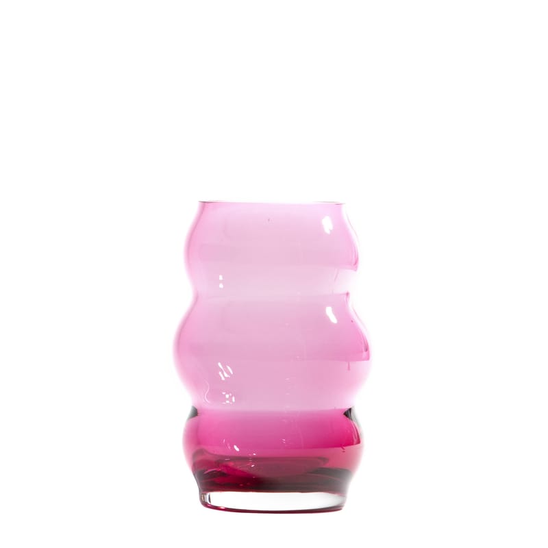 Décoration - Vases - Vase Muse Small verre rose violet / Cristal de Bohême - Ø 8 x H 13 cm - Fundamental Berlin - Rubis - Cristal de Bohême