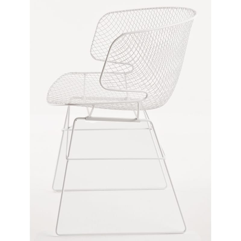 Mobilier - Chaises, fauteuils de salle à manger - Fauteuil Arkys métal blanc - Eumenes - Structure blanche / siège blanc - Acier galvanisé verni