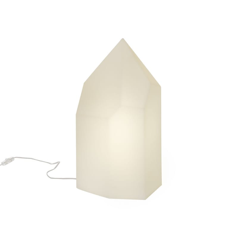 Luminaire - Lampes de table - Lampe de table Kristal plastique blanc / Ø 36 x H 50 cm - Slide - Blanc - Polyéthylène