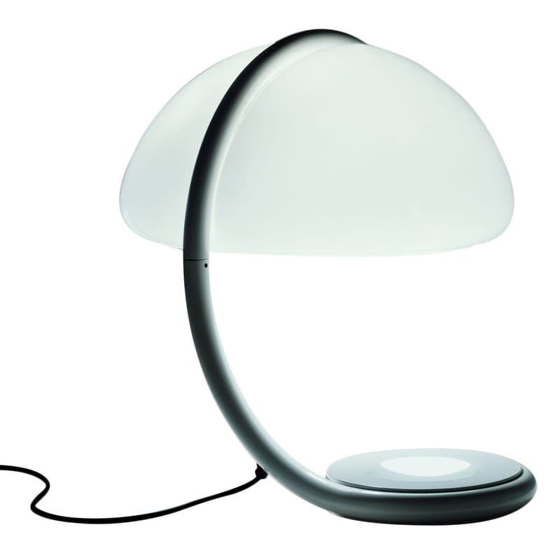 Luminaire - Lampes de table - Lampe de table Serpente métal plastique blanc - Martinelli Luce - Blanc - Métal laqué, Méthacrylate