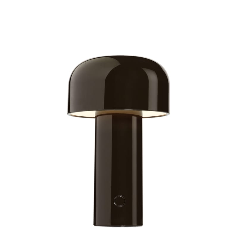 Icônes - Luminaires iconiques  - Lampe sans fil rechargeable Bellhop plastique marron / USB - Barber & Osgerby, 2018 - Flos - Chocolat - Polycarbonate