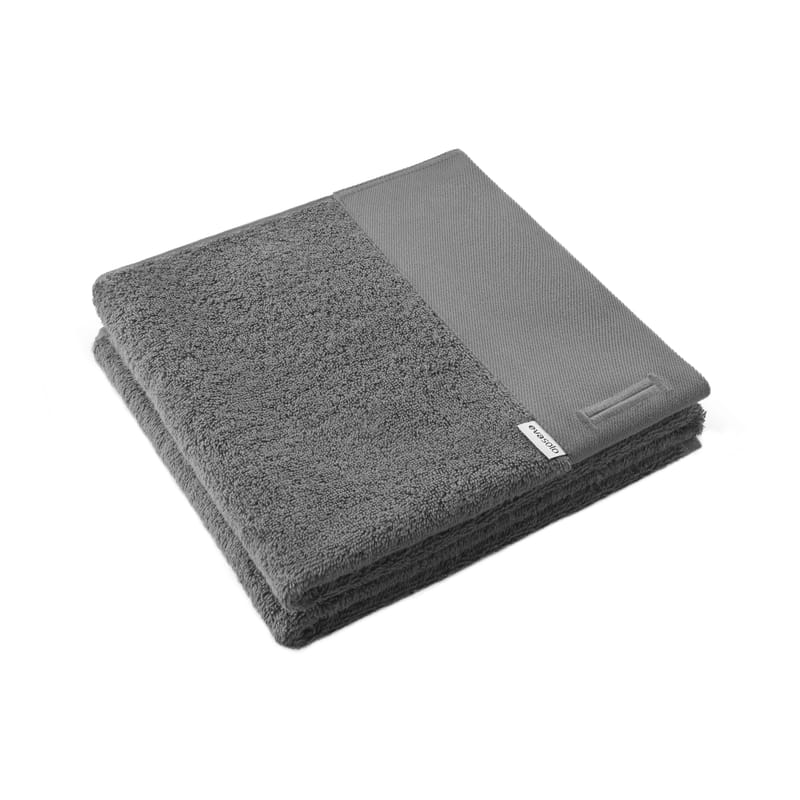 Décoration - Textile - Serviette de toilette  tissu gris / 50 x 100 cm - Eva Solo - Gris foncé - Coton