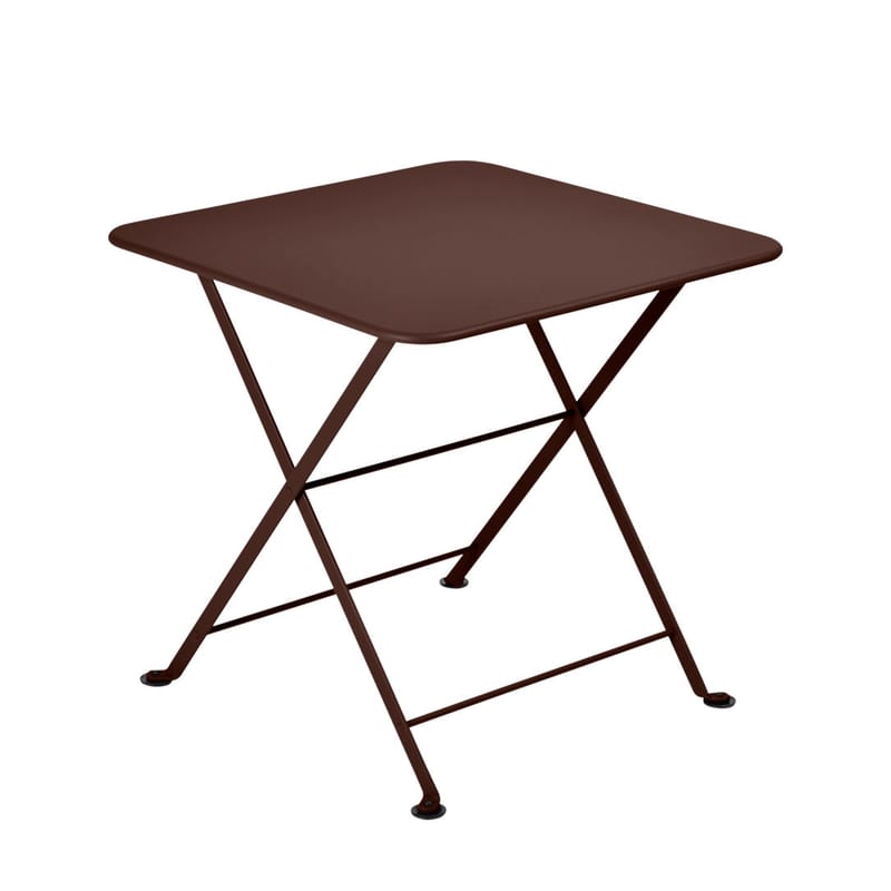 Mobilier - Tables basses - Table basse Tom Pouce métal marron / 50 x 50 cm - Fermob - Rouille - Acier peint