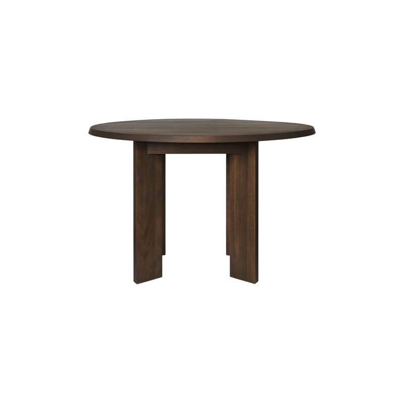 Mobilier - Tables - Table ovale Tarn bois naturel / Forme asymétrique - Ø 113,5 cm - Ferm Living - Ø 113,5 cm / Bois foncé - Hêtre massif teinté