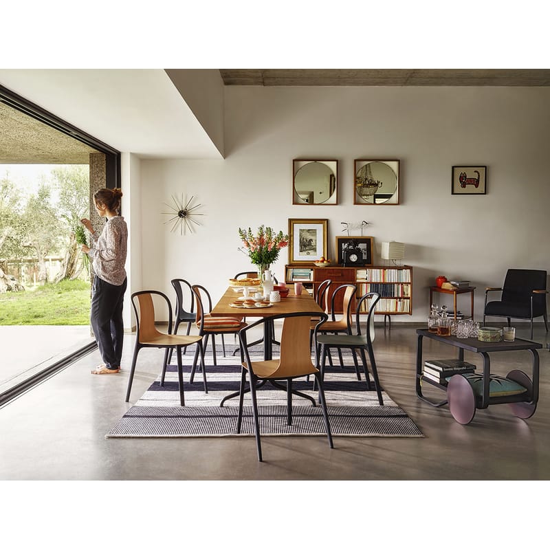 Vitra belleville armchair wood clearance