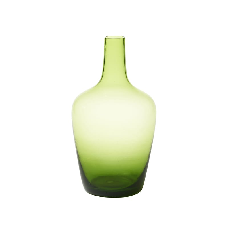 Décoration - Vases - Carafe Bottiglia verre vert / Vase - H 24 cm - Bitossi Home - Vert - Verre soufflé