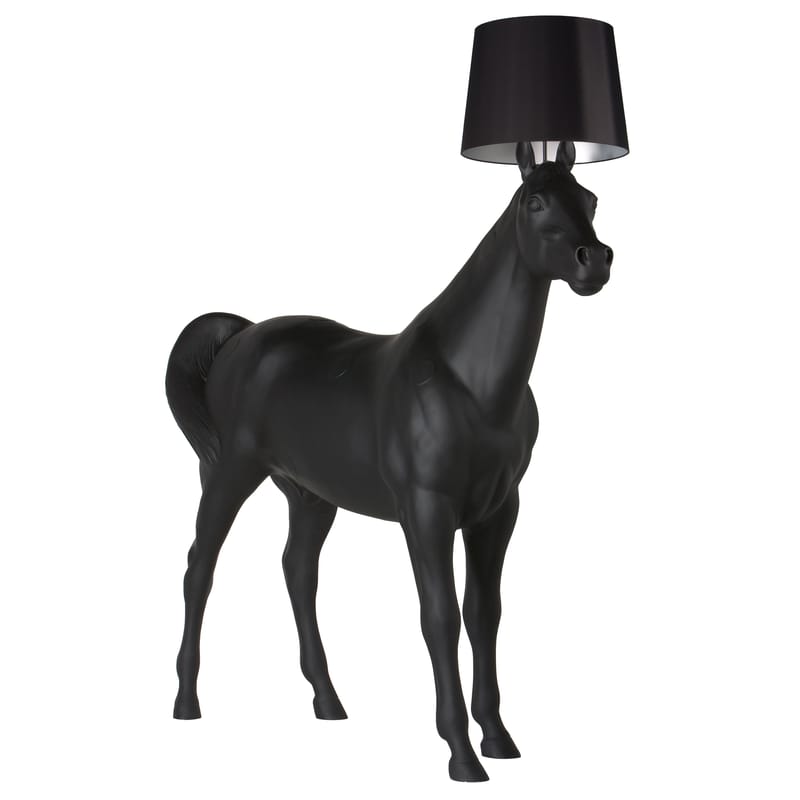 Furniture - Exceptional furniture - Horse Lamp Floor lamp plastic material black - Moooi - Black - Polyester