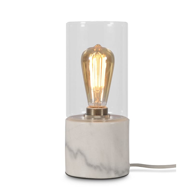 Luminaire - Lampes de table - Lampe de table Athens verre pierre blanc / Marbre - It\'s about Romi - Blanc - Marbre, Verre