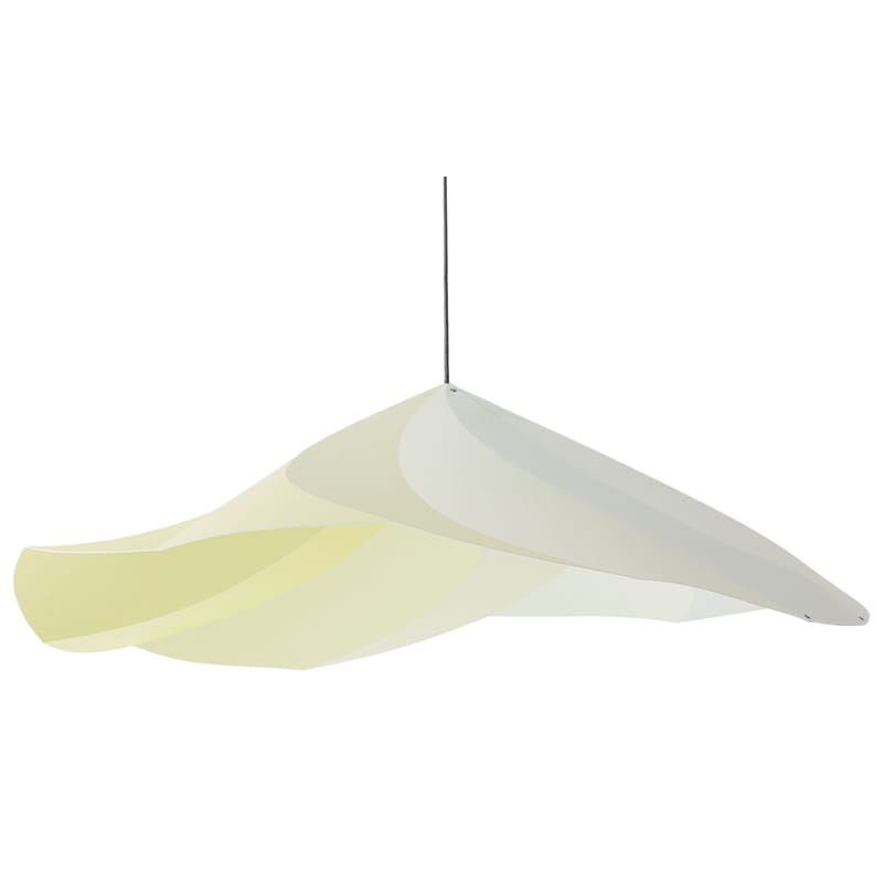 Luminaire - Suspensions - Suspension Chantilly plastique jaune / Ø 102 cm - Moustache - Jaune - Polypropylène recyclé