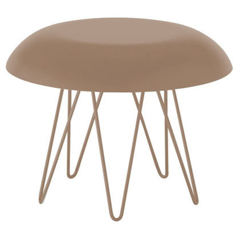 Mobilier - Tables basses - Table basse Meduse métal beige / Ø 50 x H 37,5 cm - Casamania - Beige - Acier inoxydable verni, Métal verni