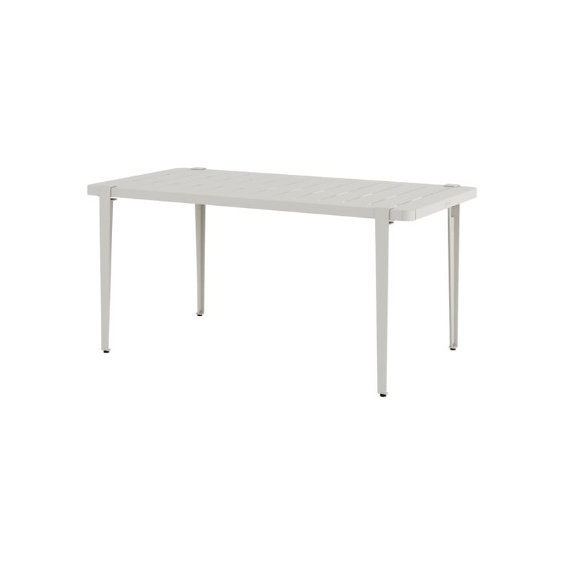 Jardin - Tables de jardin - Table rectangulaire Midi métal gris / 160 x 80 cm - 6 personnes - TIPTOE - Gris craie - Acier thermolaqué