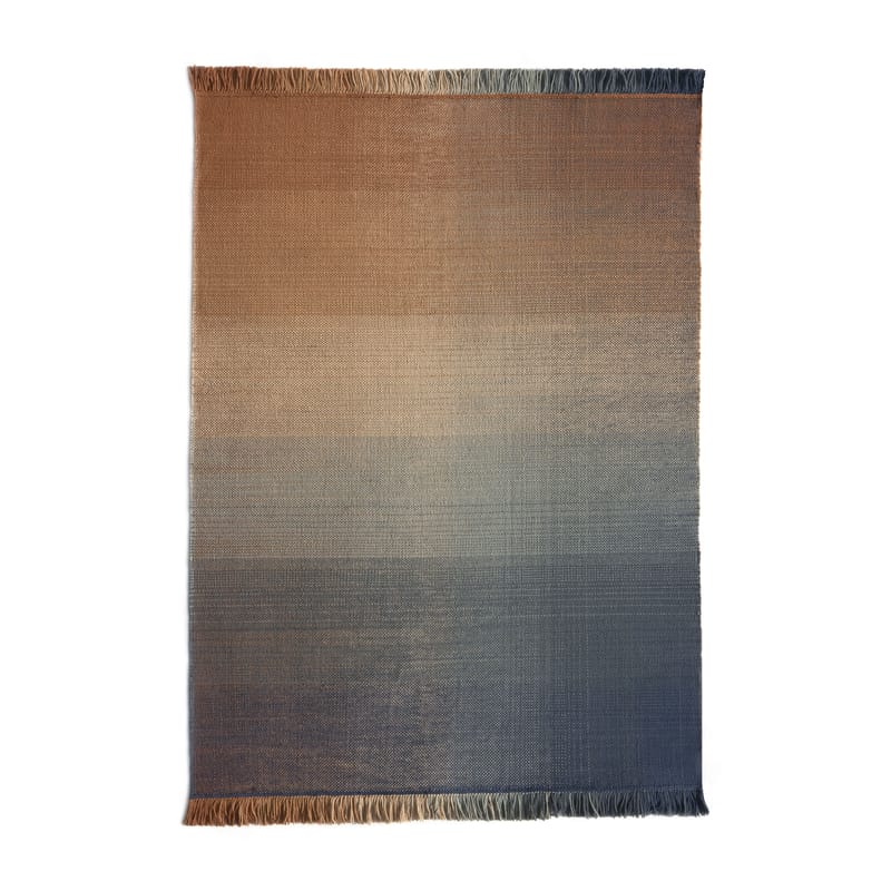 Dekoration - Teppiche - Außenteppich Shade palette 2 textil blau orange / 170 x 240 cm - Nanimarquina - Blau & Orange - Polyäthylen