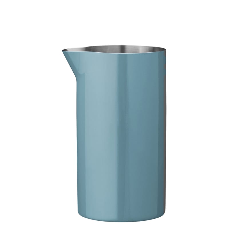 Table et cuisine - Carafes et décanteurs - Crémier Cylinda-Line métal bleu / 15 cl - Arne Jacobsen, 1967 - Stelton - Bleu turquoise - Acier inoxydable émaillé
