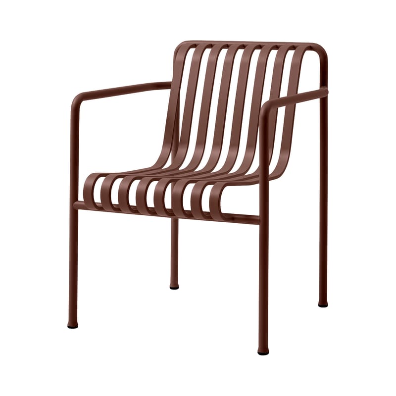 Mobilier - Chaises, fauteuils de salle à manger - Fauteuil empilable Palissade Dining Large métal rouge / Bouroullec, 2016 - Hay - Fauteuil / Rouge oxyde - Acier
