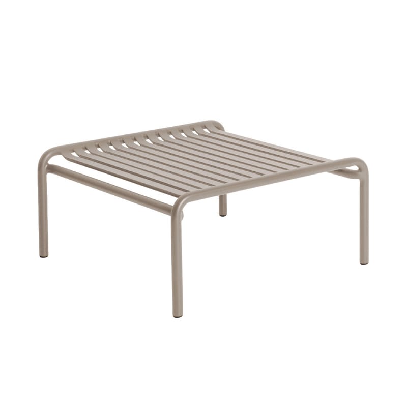 Mobilier - Tables basses - Table basse Week-end métal beige / Small - 69 x 60 cm / Aluminium - Petite Friture - Dune - Aluminium
