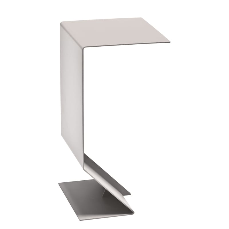 Mobilier - Tables basses - Table d\'appoint Mark métal gris / L 27 x H 51 cm - Moroso - Gris clair - Acier verni