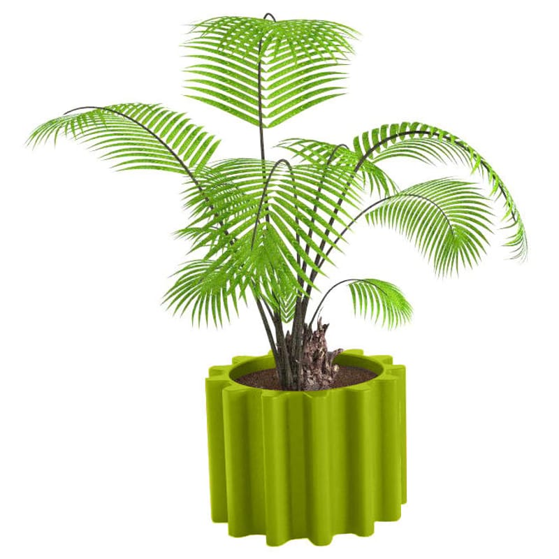 Jardin - Pots et plantes - Pot de fleurs Gear plastique vert - Slide - Vert - polyéthène recyclable