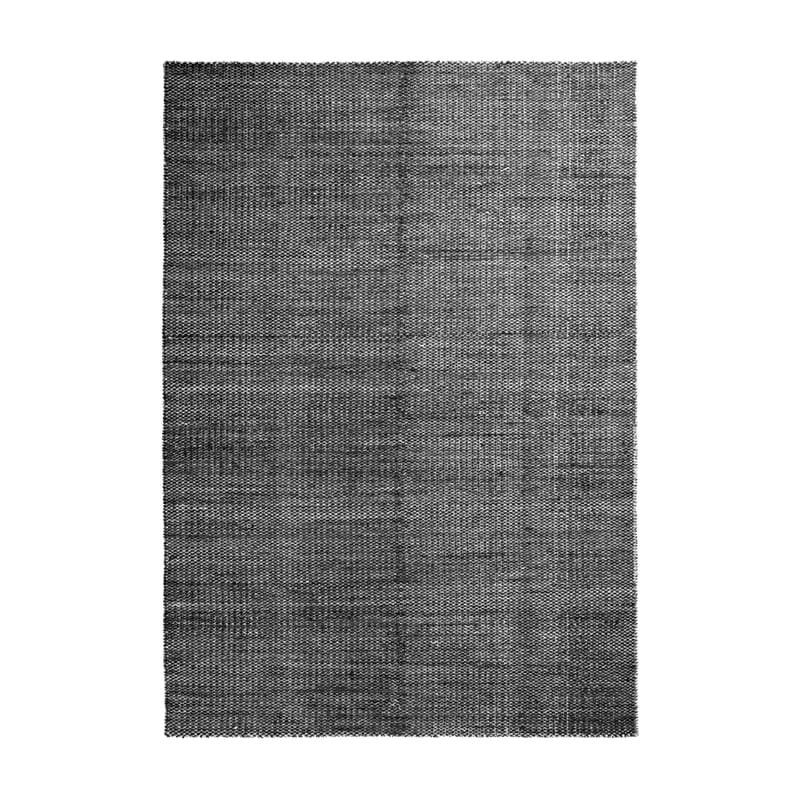Decoration - Rugs - Moiré Kelim Medium Rug textile black / 170 x 240 cm - Hand-woven - Hay - Black - Wool