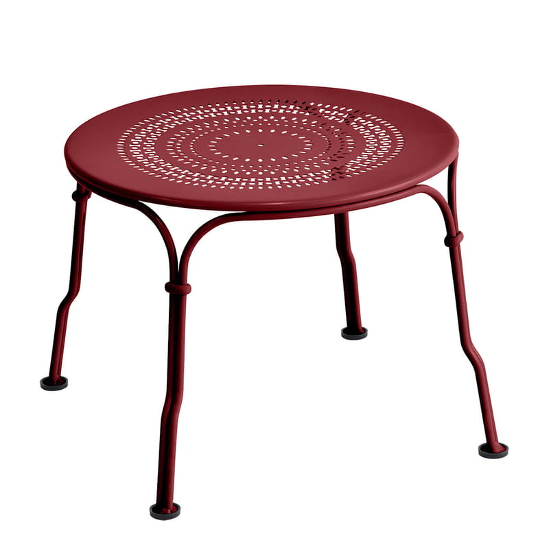 Mobilier - Tables basses - Table basse 1900 métal rouge / Ø 45 cm - Fermob - Piment - Acier peint