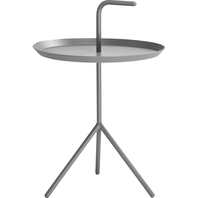Mobilier - Tables basses - Table basse Don\'t leave Me XL métal gris / Ø 48 x H 65 cm - Hay - Gris - Acier laqué