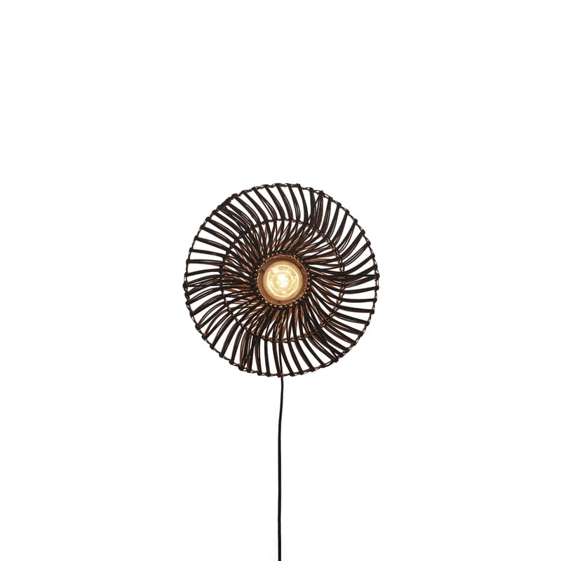 GOOD&MOJO Zanzibar Flat Wall light with plug black Made In Design UK