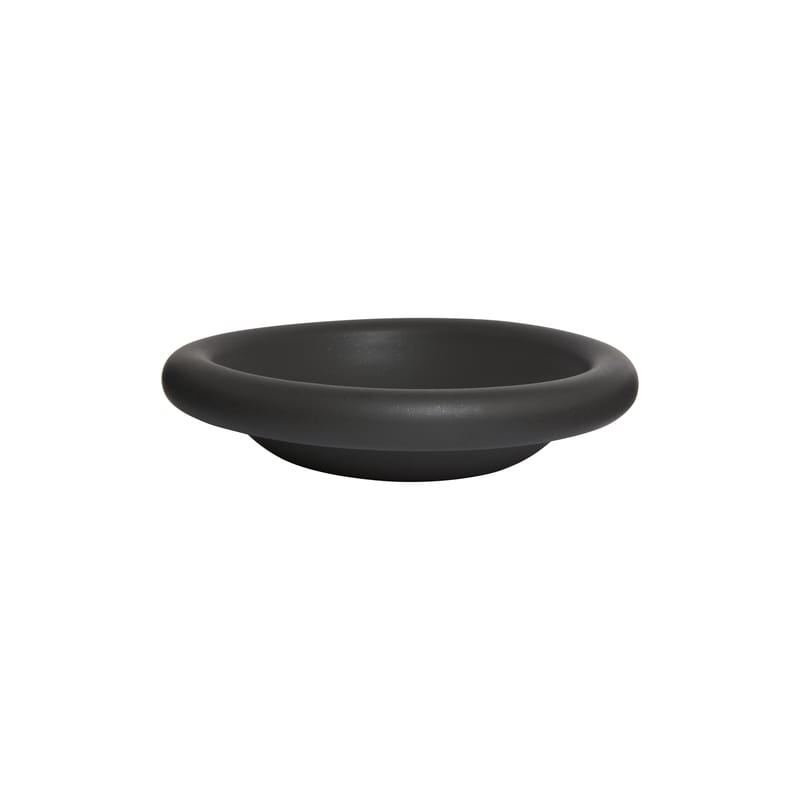 Table et cuisine - Assiettes - Assiette creuse Dough céramique noir / Ø 33 x H 7,5 cm - TOOGOOD - Charbon - Grès émaillé