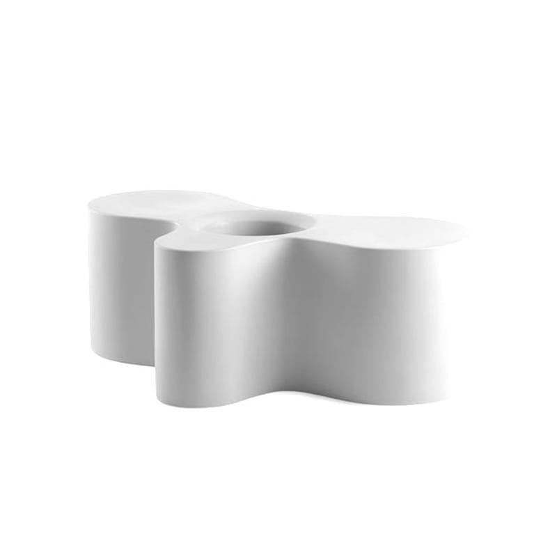 Mobilier - Tables basses - Fauteuil Wheely plastique blanc / double assise / Table basse - Slide - Blanc - polyéthène recyclable
