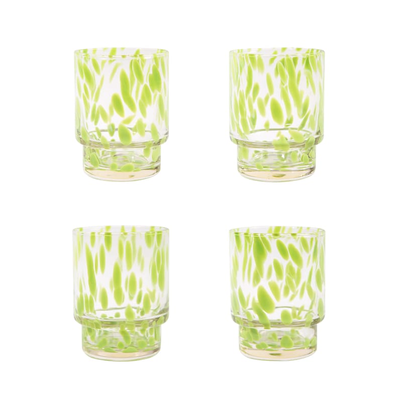 Tableware - Wine Glasses & Glassware - Tortoise Glass glass green / Set of 4 - & klevering - Transparent & green - Blown glass