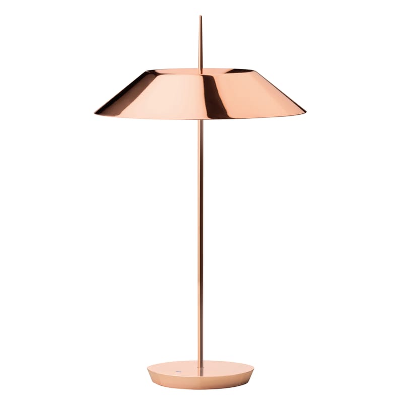 Luminaire - Lampes de table - Lampe de table Mayfair LED plastique cuivre métal / H 52 cm - Vibia - Cuivre brillant -  Zamak, Acier, Méthacrylate